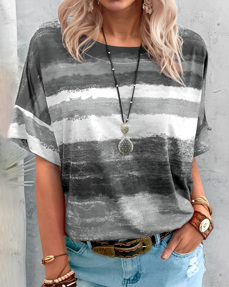 Aina – einfaches rundhals-t-shirt für damen