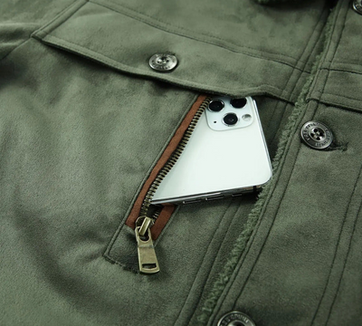 Barun - freizeitjacke mit samtfutter