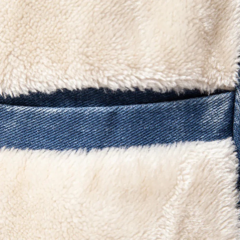 Tony - lässige bomberjacke aus jeansstoff