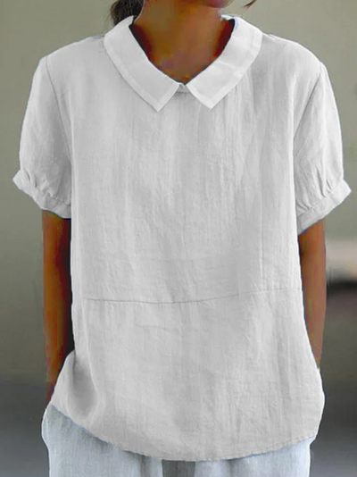 Adele - sommerbluse für damen, baumwolle, kurze armel