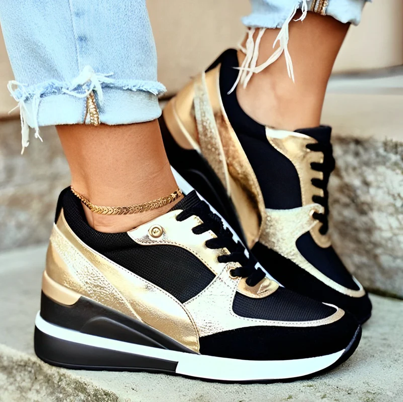 Amelia – keilsneaker mit sportlichem schnürverschluss