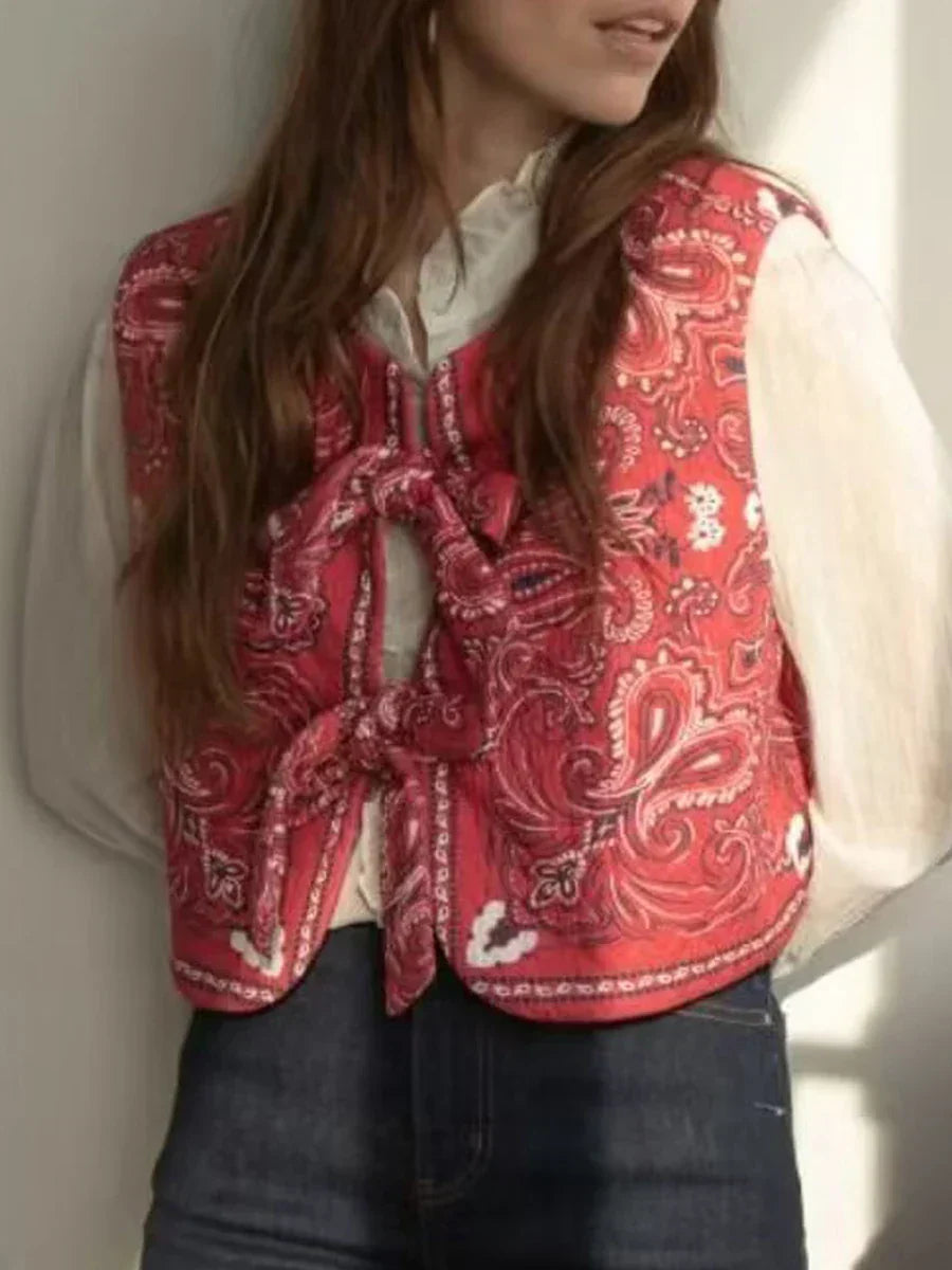 Y2K Bandana Wickel-Top Trendiges Cropped Streetwear-Oberteil - Liora