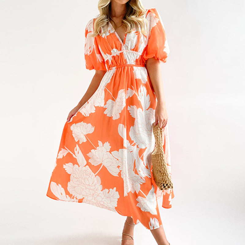 DARINA | ROBE MAXI ROUGE ROSE