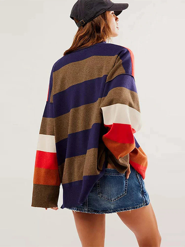 Aldina | Retro gestreifter Pullover