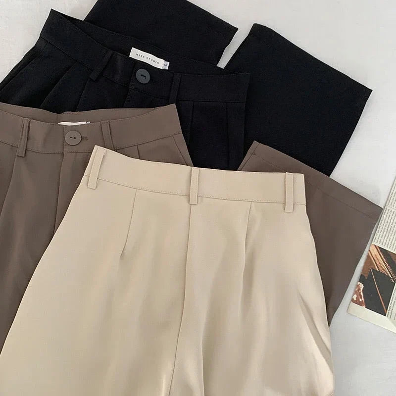 Frida Anzughose mit Bundfalten High Waist