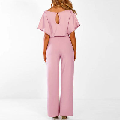 Kaisha - Moderner Weites Bein Gürtel Jumpsuit