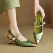 Greta | Elegante Pumps – Grün