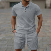 Sommerfeld | Modernes Sommer-Polo-Set für Herren (1 kaufen, 1 GRATIS dazu) – Grau
