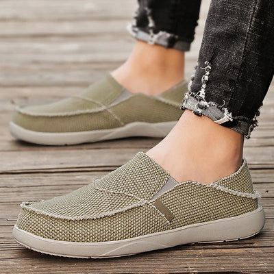 Leichte Canvas-Slipper für Herren | Atmungsaktive Sommer-Espadrilles - Niko