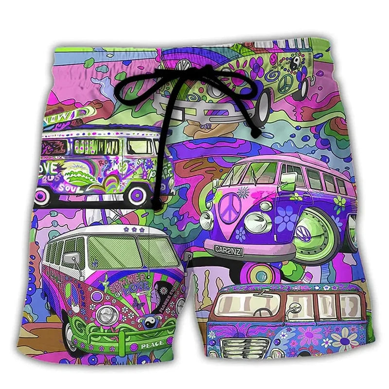 Herren Badehose mit grafischem Druck