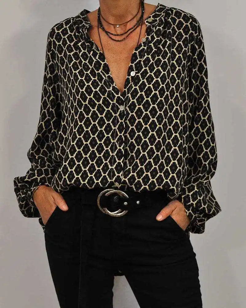 Christina | Entspanntes Midi-Shirt mit V-Ausschnitt