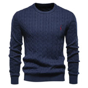 Leon | Herrenpullover warm aus hochwertigem Strick – Dunkelblau