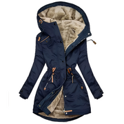 Stilvolle, Wetterfeste Parka Jacke für Frauen – Blau