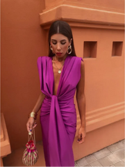 Sophie | Stilvolles Kleid für besondere Momente – Fuchsia