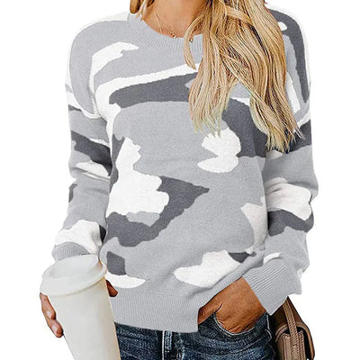 Le Clair | Leopard Camouflage Strickpullover
