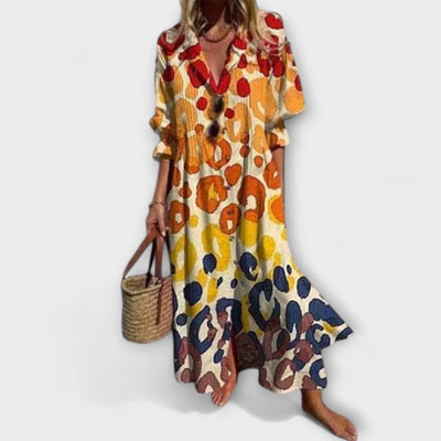 Lila - Schmeichelhaftes Maxikleid mit Bauchbedeckung