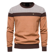 ALBERTO | HERRENPULLOVER MIT RUNDHALSAUSSCHNITT – Braun