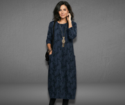 Marlene | Winterkleid für Damen stilvoll & komfortabel – Blau
