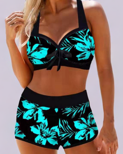 Zweiteiliges Tankini-Set | Florales Design | Bequeme Passform