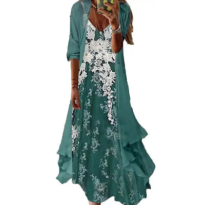 Schwarz-weißes maxikleid - Lena