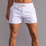 Leonel | Herren Jogger Shorts mit Kordelzug und Taschen – Weiß