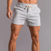 Leonel | Herren Jogger Shorts mit Kordelzug und Taschen – Hellgrau