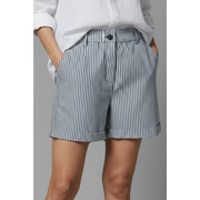 Svea | Damen Shorts Mit Hoher Taille Für Sommer – Blau