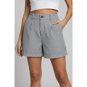 Svea | Damen Shorts Mit Hoher Taille Für Sommer – Schwarz