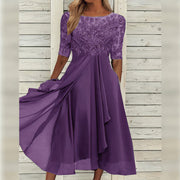 Puck™ - Elegantes Midi-Kleid aus Spitze – Violett