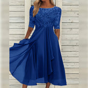 Puck™ - Elegantes Midi-Kleid aus Spitze – Dunkelblau