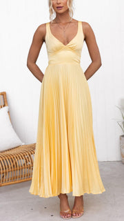 Sommerfeld | Stilvolles Maxikleid mit Zartem Fall – Gelb