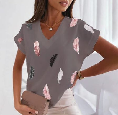 Afrika - modisches t-shirt mit v-ausschnitt