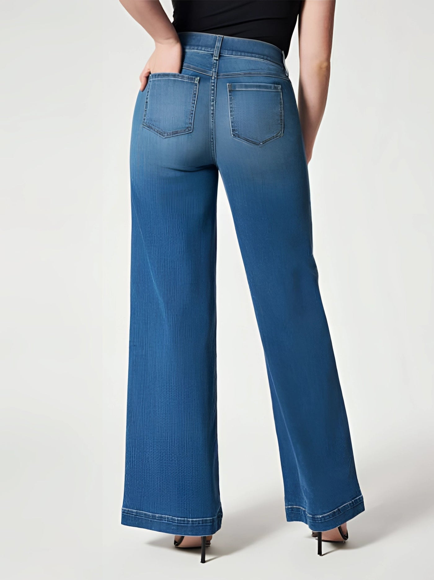 Retro Jeans mit weitem Bein