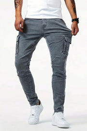 Sommerfeld | Elastische Cargo Jeans für Herren  (1 kaufen, 1 GRATIS dazu) – Grau