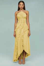 Sommerfeld | Spiral-Rüschenkleid – Gelb