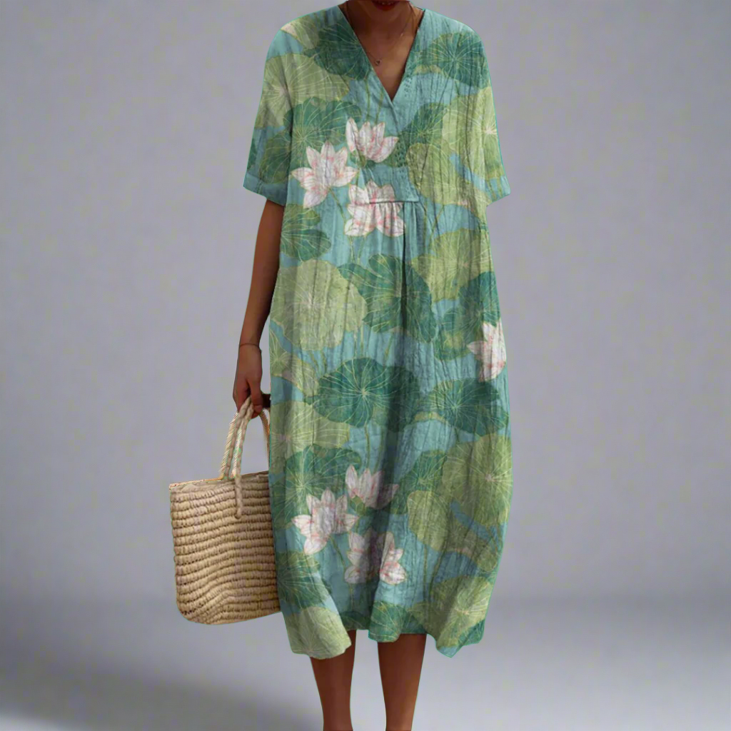 Vroni | Sommerkleid mit Blumenmuster aus hochwertigem Stoff