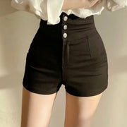 Ilse - Elegante High-Waist-Shorts – Schwarz