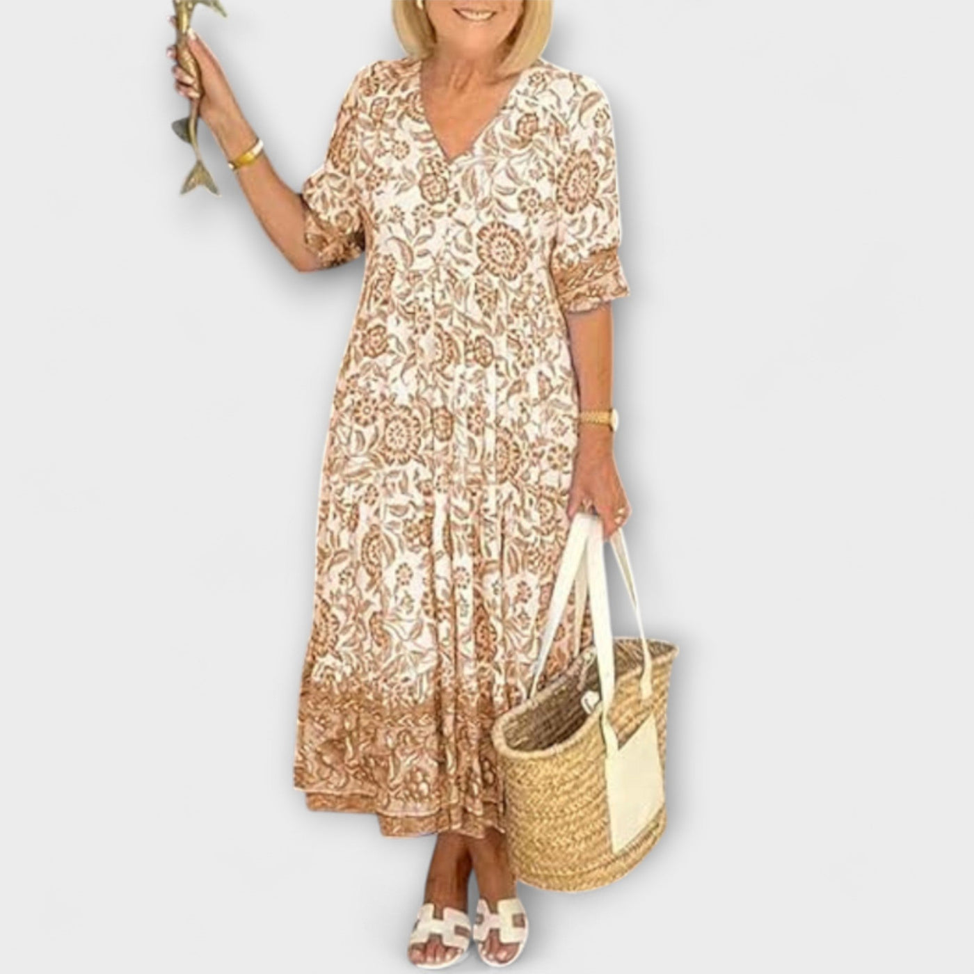 Caitlin - Anmutiges Blumenkleid mit einem luftigen Design