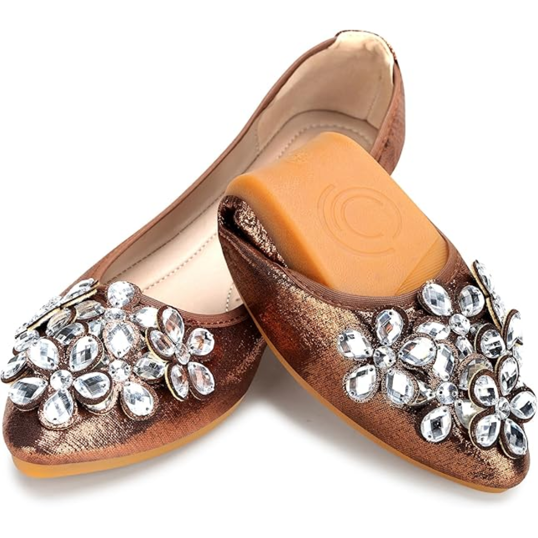 Chinbee - Glamouröse Strass-Ballerinas für Damen