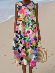 Ava™ Midikleid mit Blumenmuster – Mehrfarbig