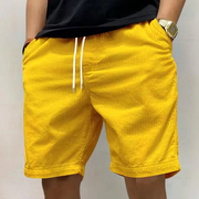 Liam | Kurze Hose für Herren Sommer Stil – Gelb