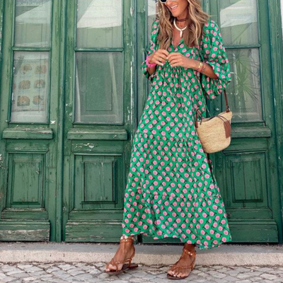 Calista - Gemustertes Maxikleid