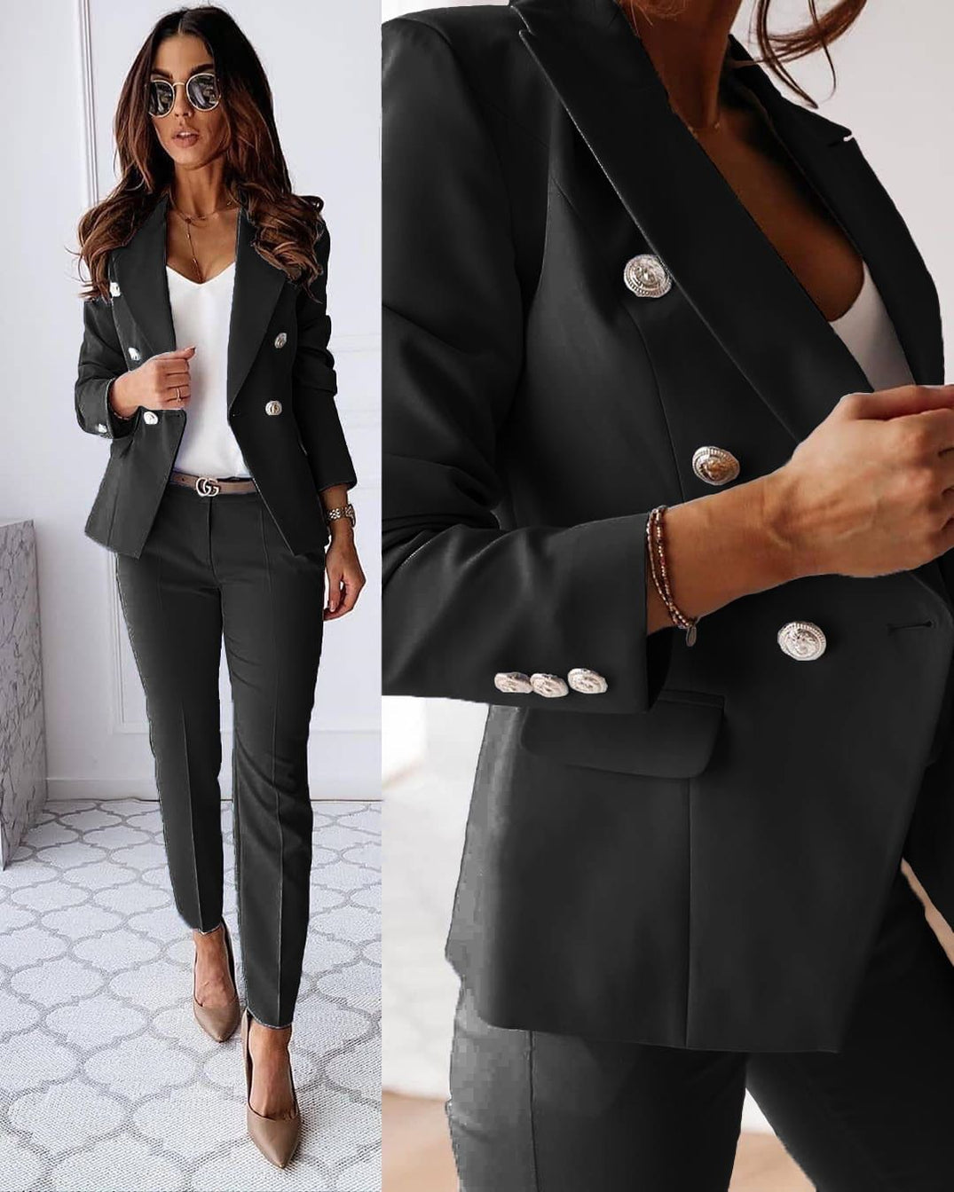 Eleganter Blazer mit Zierknöpfen | Business-Chic | Figurbetonter Schnitt