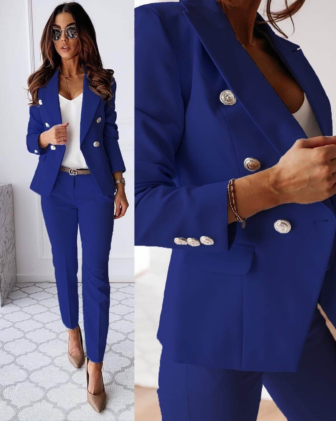 Eleganter Blazer mit Zierknöpfen | Business-Chic | Figurbetonter Schnitt