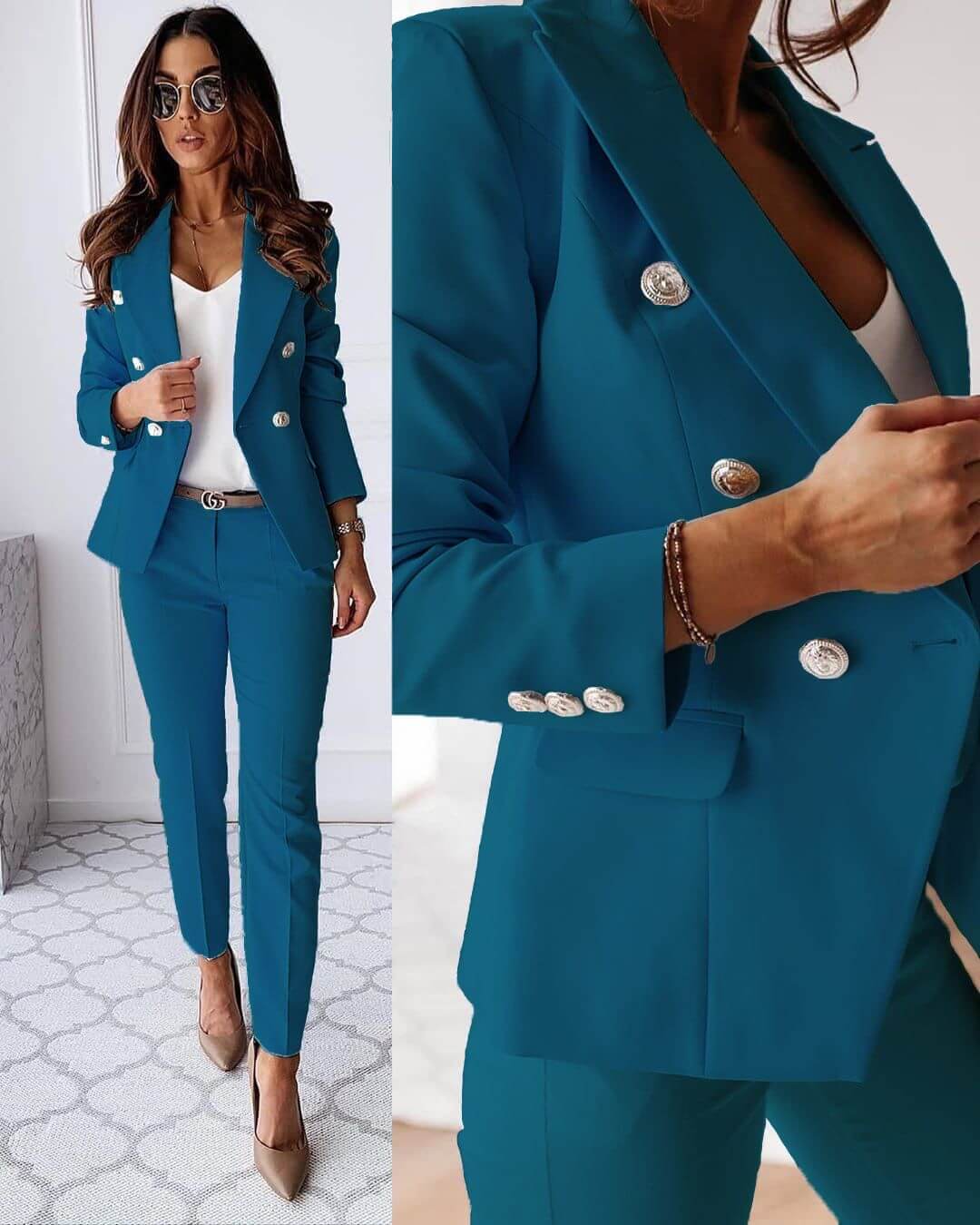 Eleganter Blazer mit Zierknöpfen | Business-Chic | Figurbetonter Schnitt