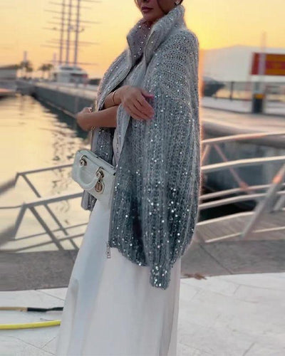 Angelina | Luxuriöser Strickpulli mit eleganten Glitzerdetails