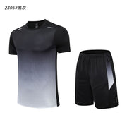 Herren Sportbekleidungsset für Training und Freizeit, schnell trocknend und bequem – Grau