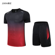 Herren Sportbekleidungsset für Training und Freizeit, schnell trocknend und bequem – Rot