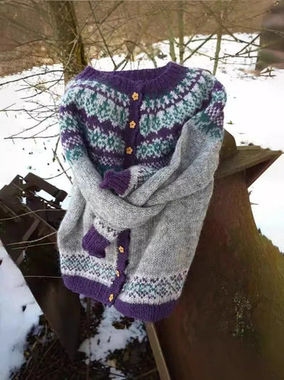 Naomie | Vintage Isländische Strickjacke