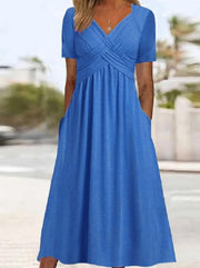 Elegantes Midi Kleid für Frauen – Zeitloser Stil für jeden Anlass – Blau